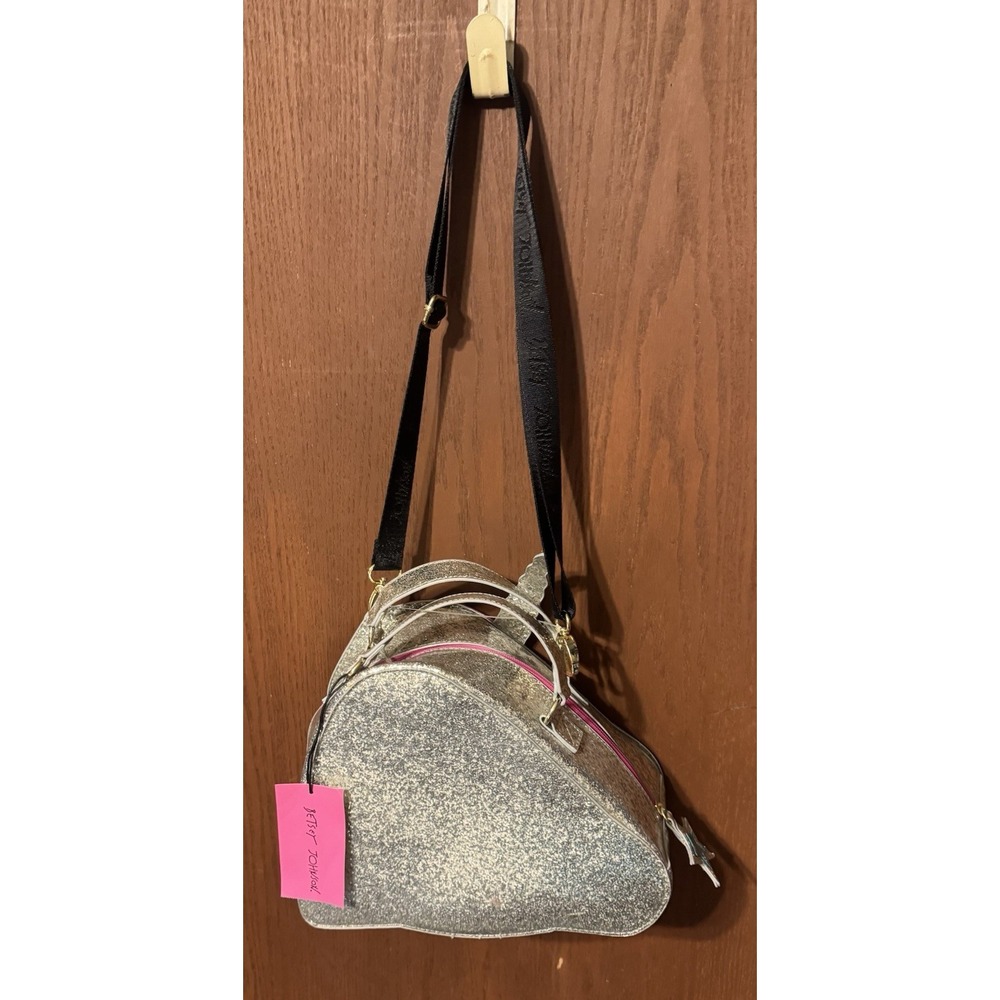 NWT Betsey Johnson Unicorn Insulated Lunch Tote Glittery Silver New with Tags B6 - Picture 2 of 7